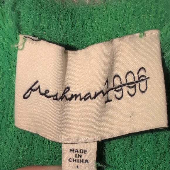 Freshman 1996 Green Knit Sweater Dress And Cardigan Set Size L - Picture 4 of 8